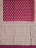 Maroon Woven Design Satin Saree