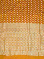 Mustard Woven Design Satin Saree