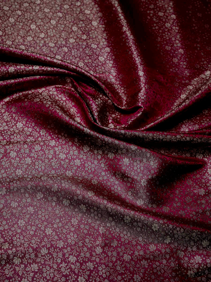 Pink Woven Design Satin Saree