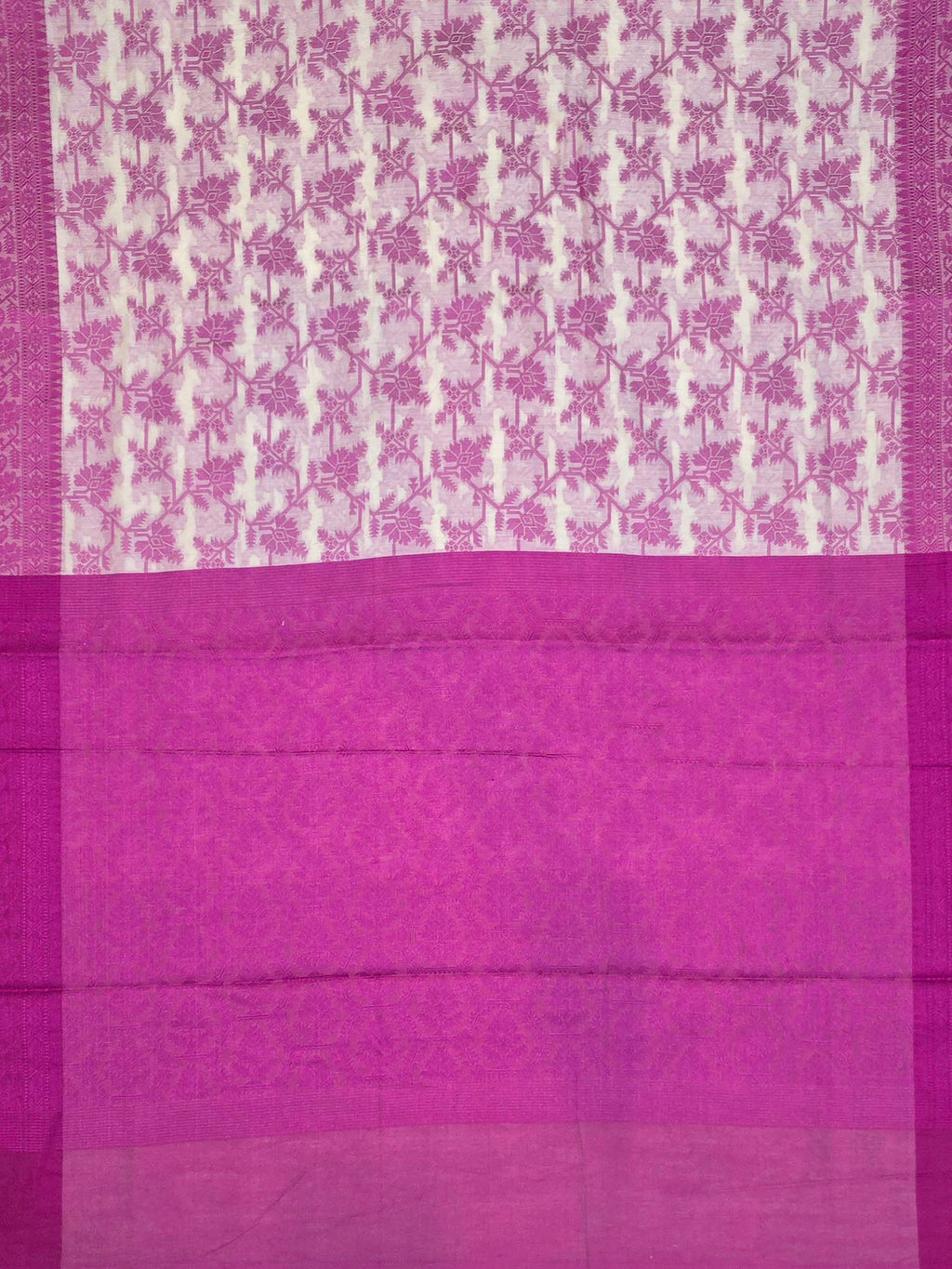 Magenta Woven Design Cotton Blend Saree
