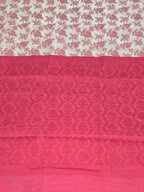 Red Woven Design Cotton Blend Saree