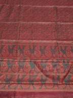 Rust Woven Design Banarasi Saree