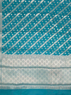 Teal Blue Woven Design Banarasi Saree