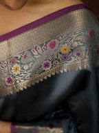 Grey Woven Design Banarasi Saree