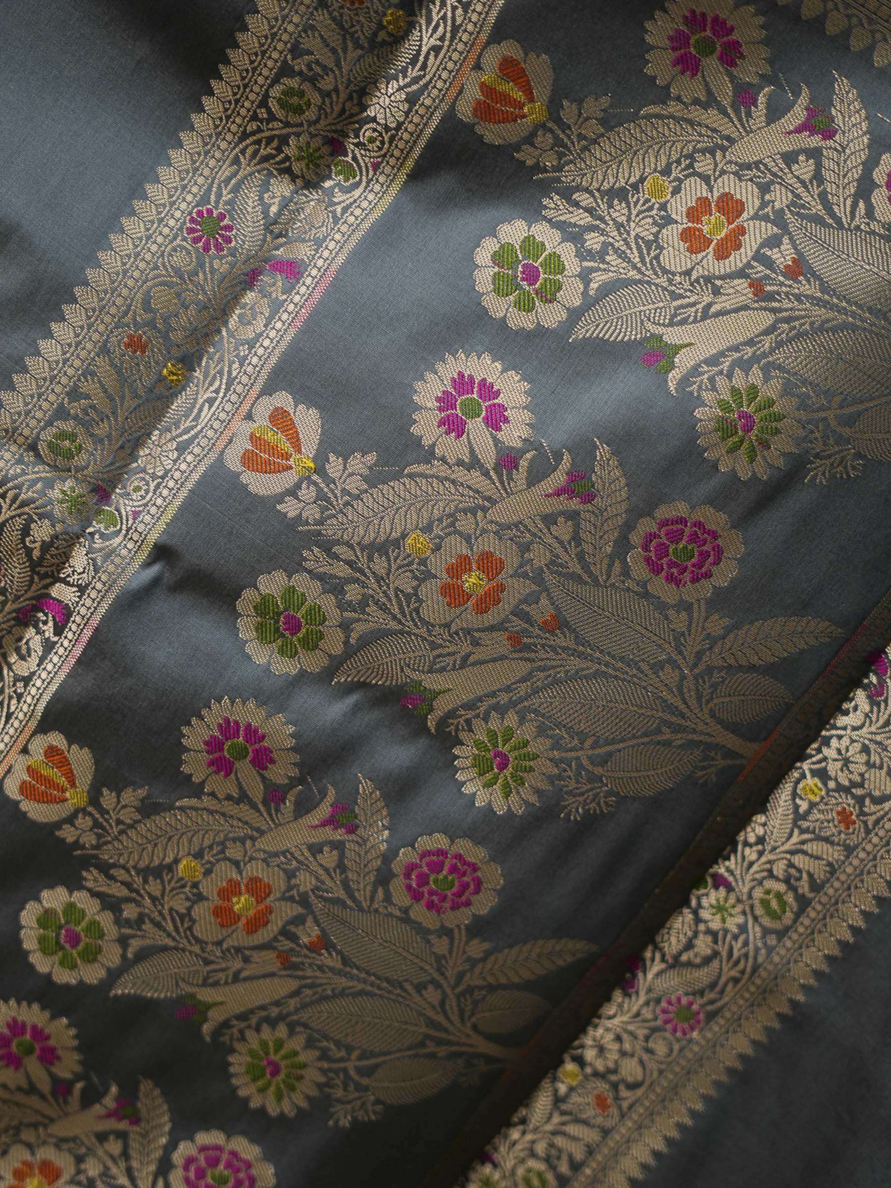 Grey Woven Design Banarasi Saree