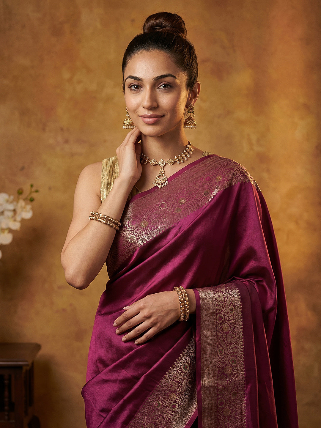 Rani Woven Design Art Katan Saree