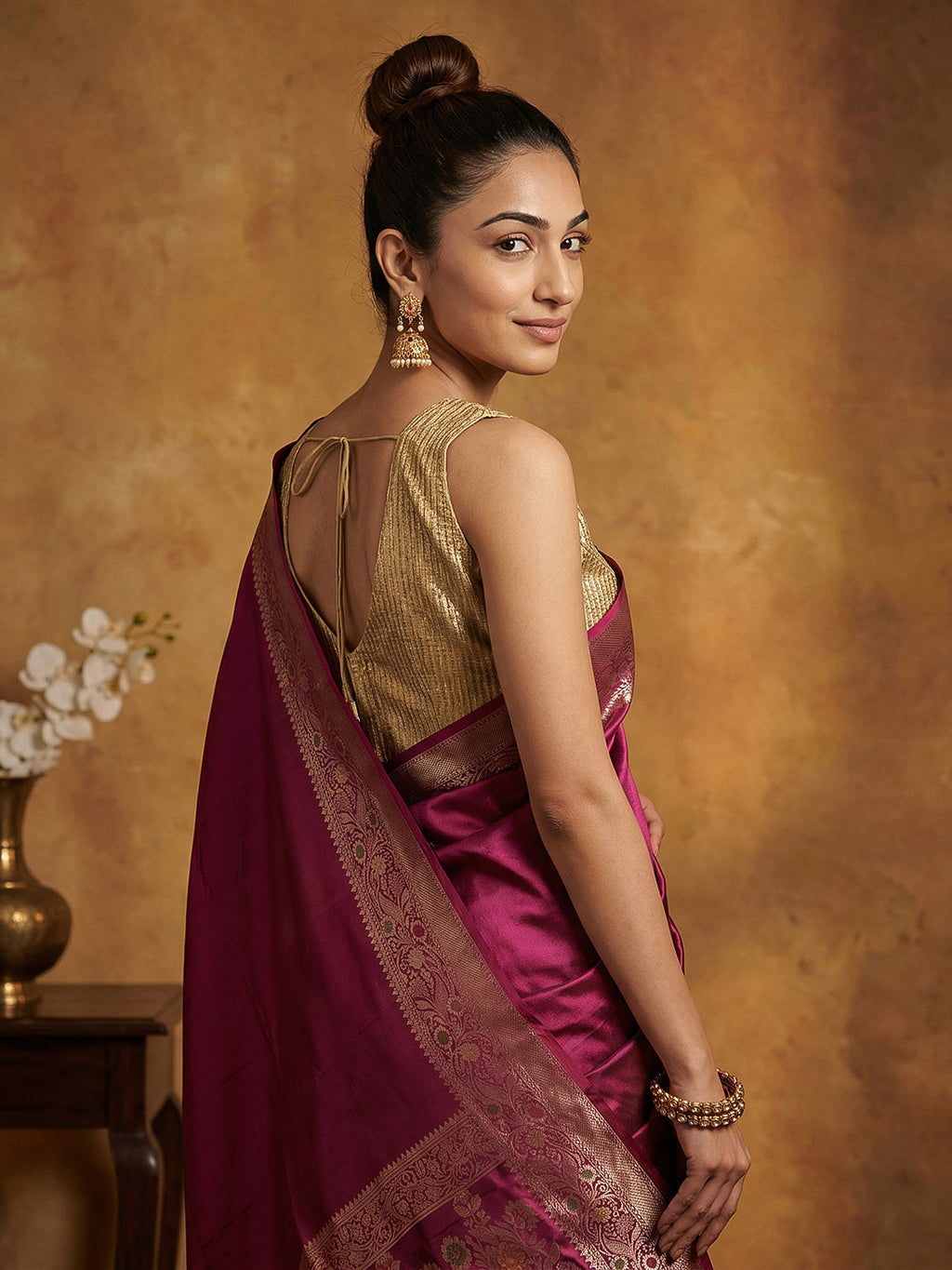 Rani Woven Design Art Katan Saree