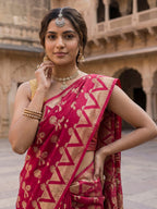 Red Woven Design Banarasi Saree