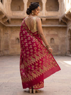 Red Woven Design Banarasi Saree