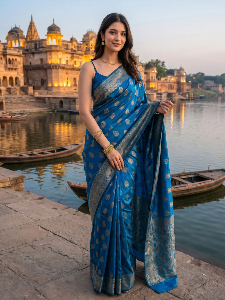 Firozee Woven Design Art Silk Saree