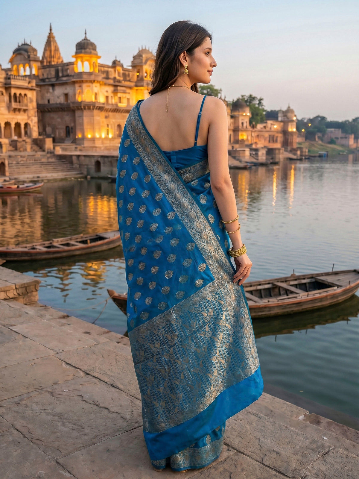 Firozee Woven Design Art Silk Saree