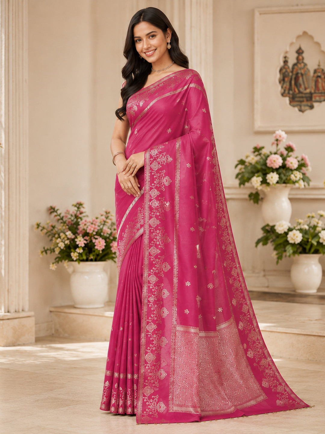 Gazari Woven Design Art Silk Saree