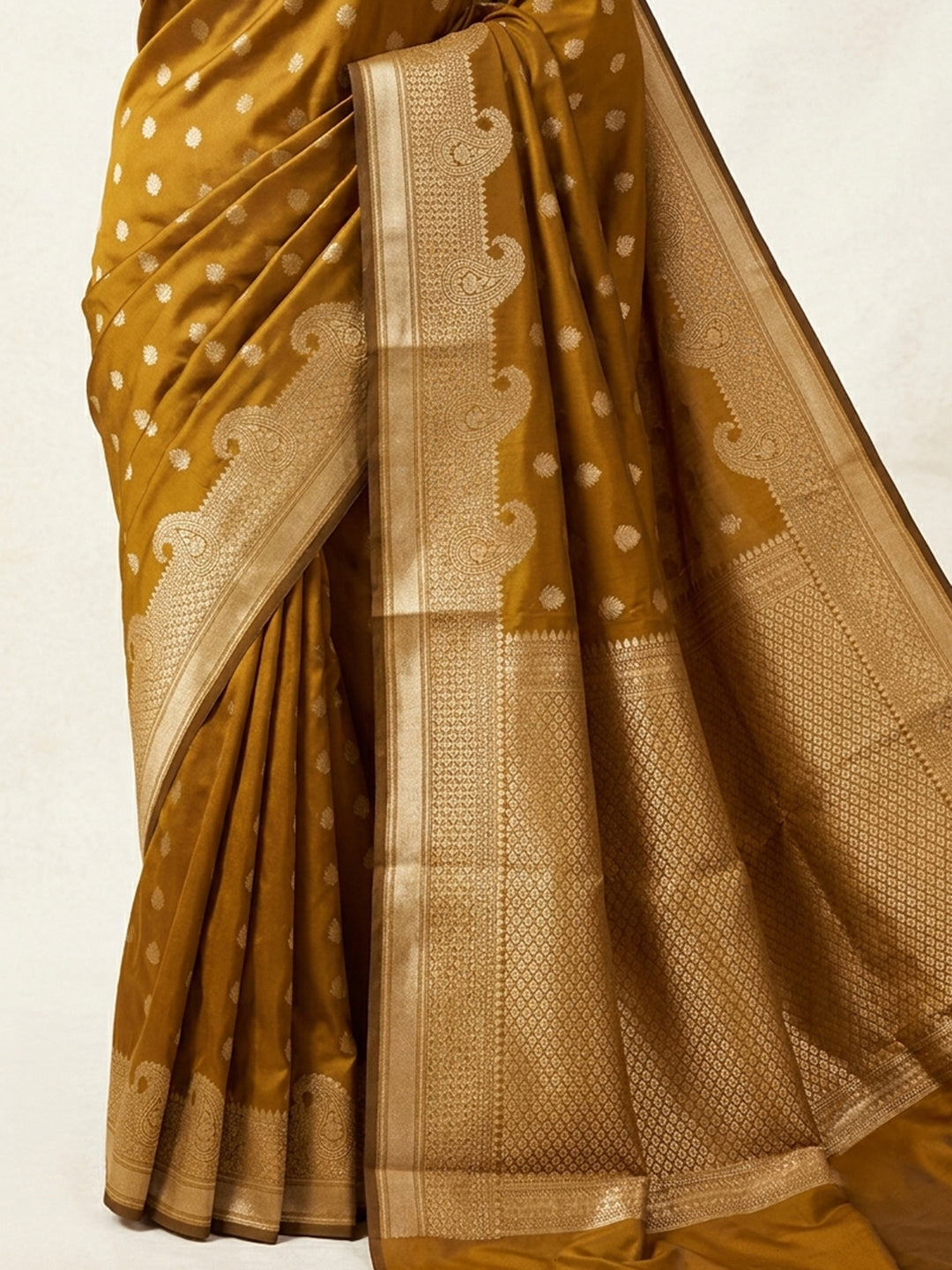 Mustard Woven Design Art Silk Saree