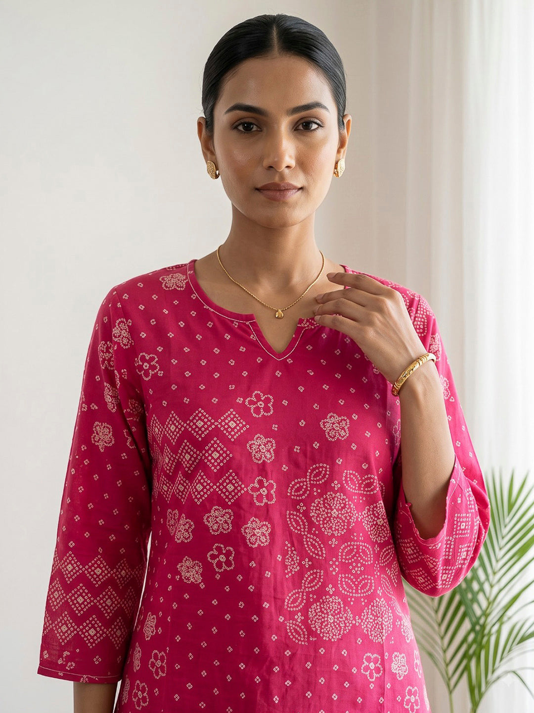 Rani Printed Cotton Blend Kurta Set