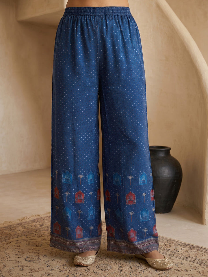 Printed Crepe Kurta Set