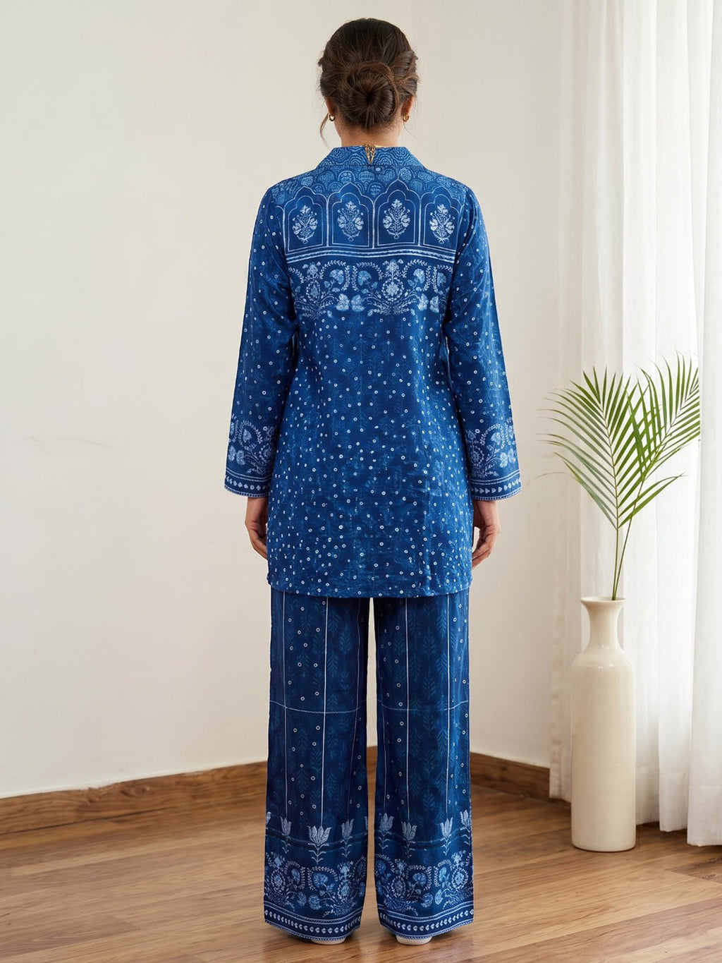 Printed Crepe Kurta Set