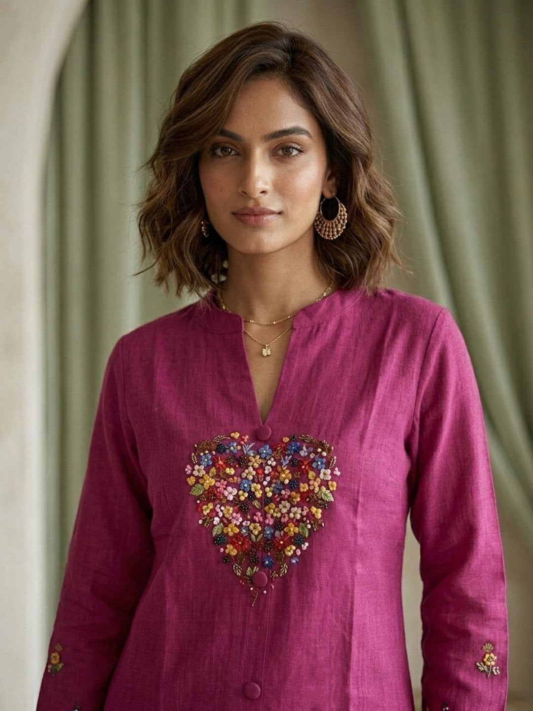 Printed Cotton Blend Kurta Set