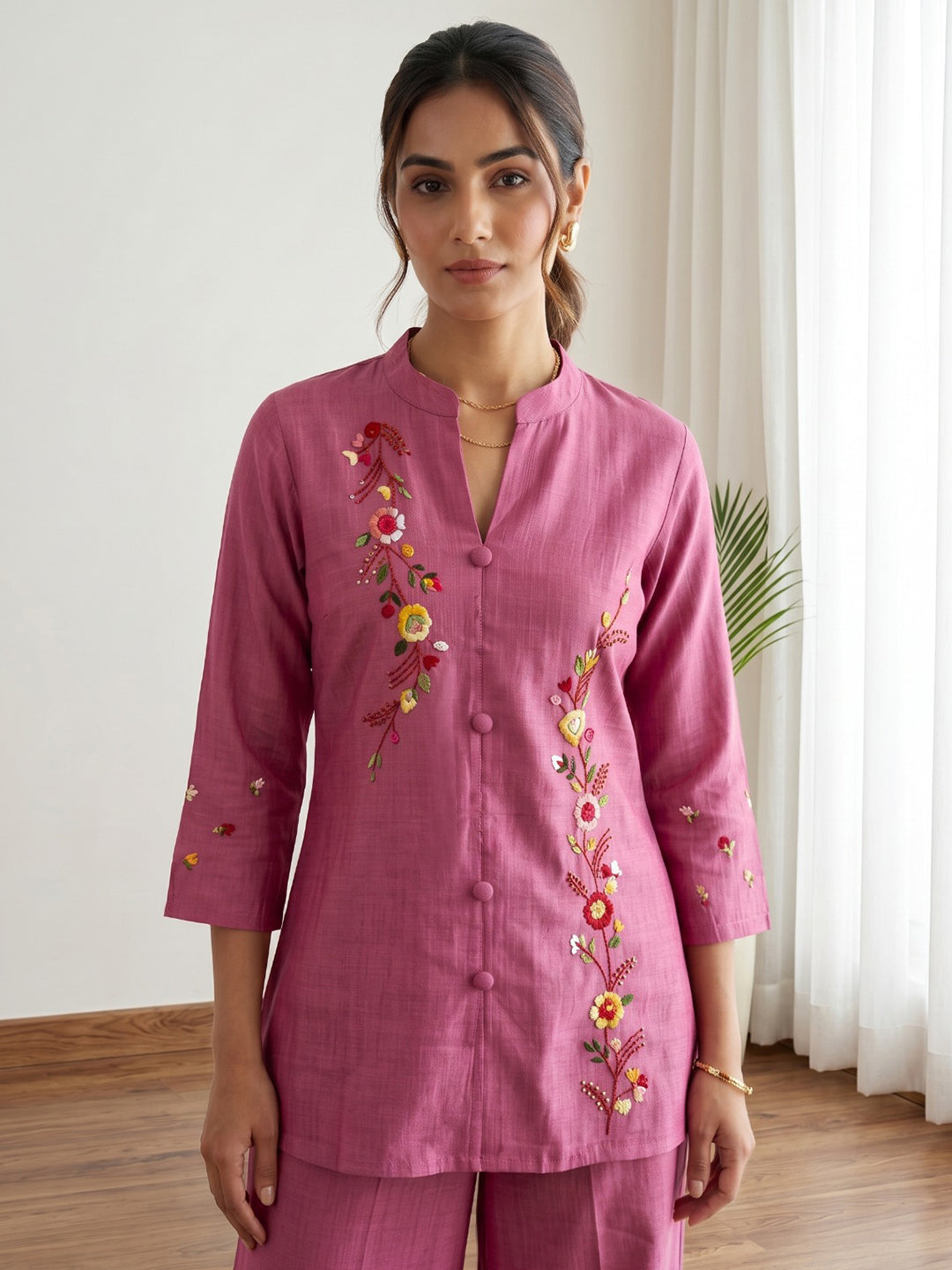 Printed Cotton Blend Kurta Set