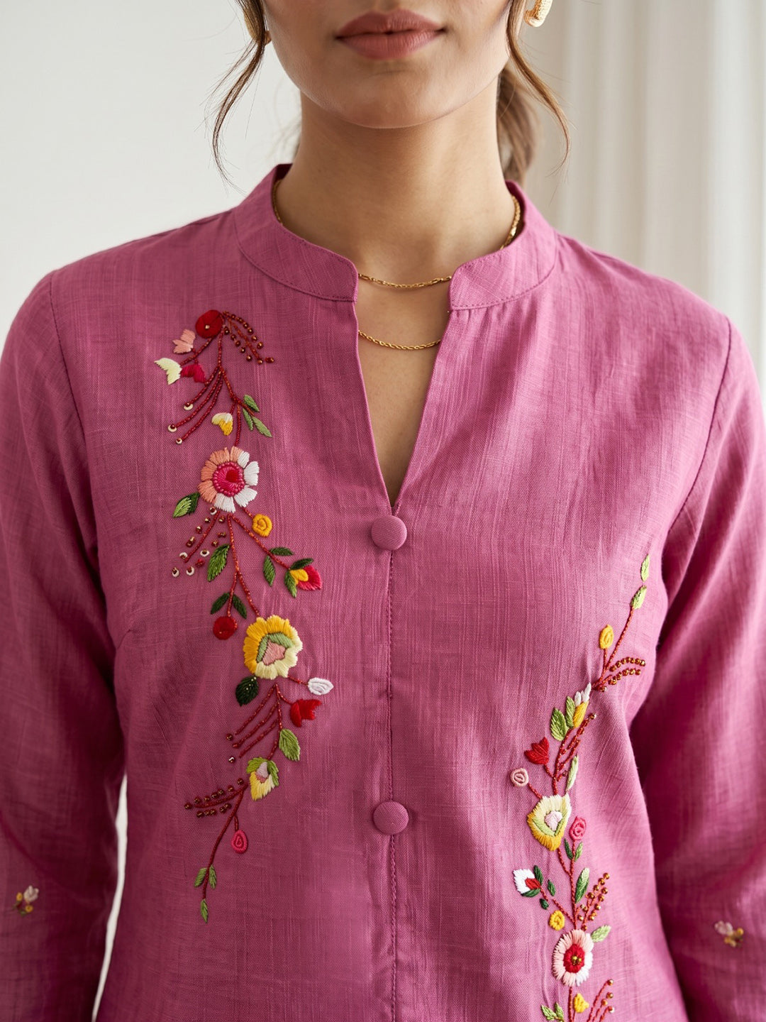 Printed Cotton Blend Kurta Set