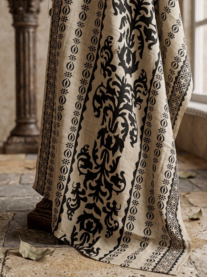 White Printed Cotton Blend Kurta With Pant &amp; Dupatta
