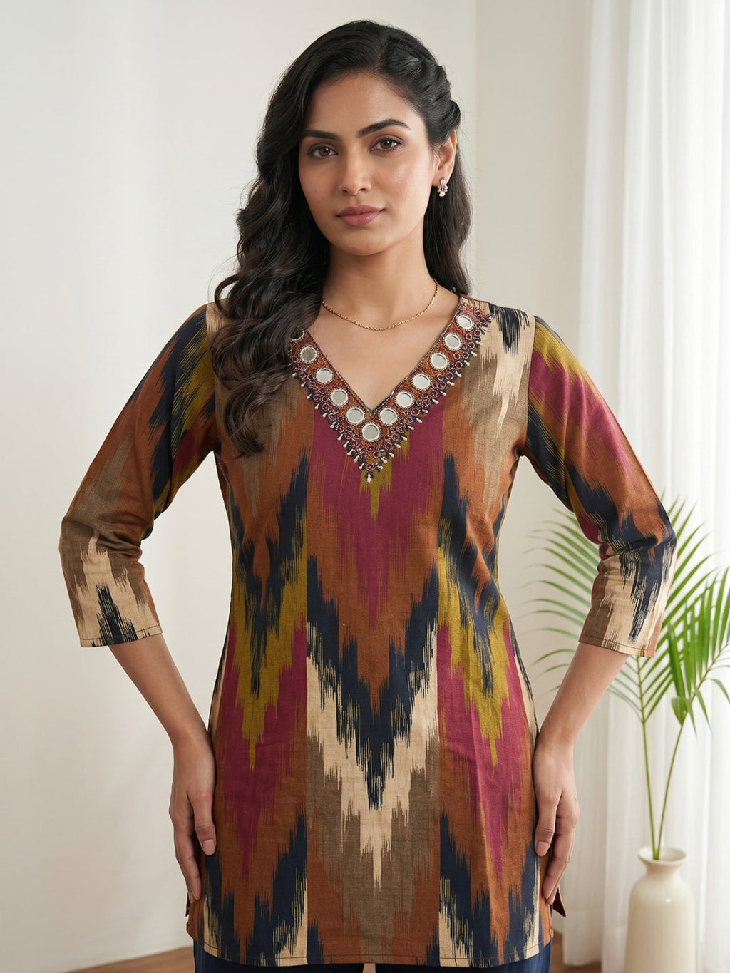 Printed Cotton Blend Kurta Set