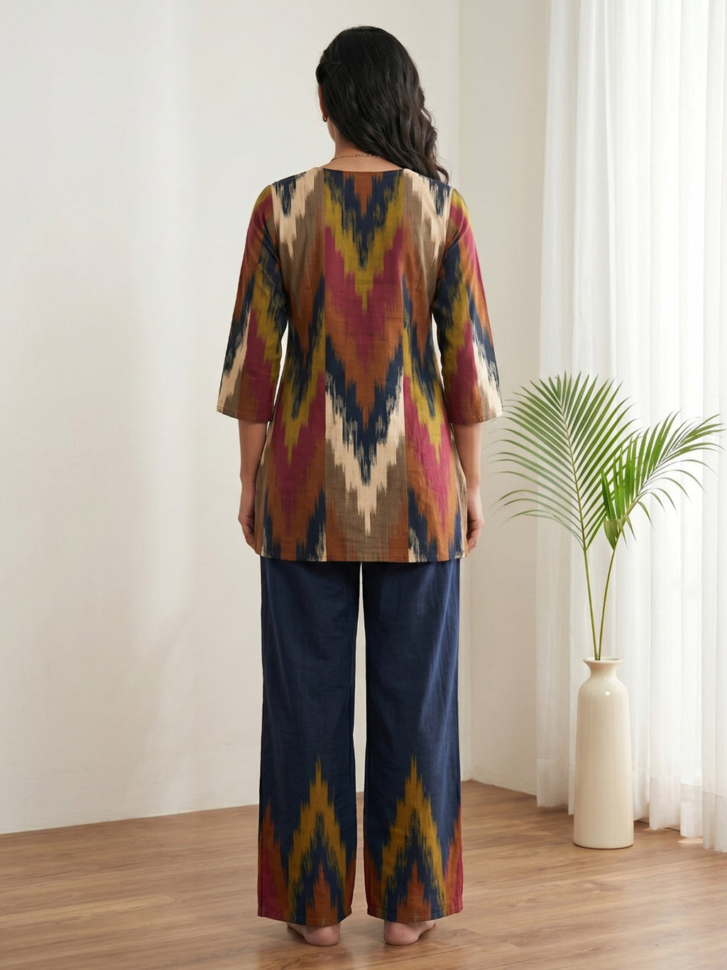 Printed Cotton Blend Kurta Set