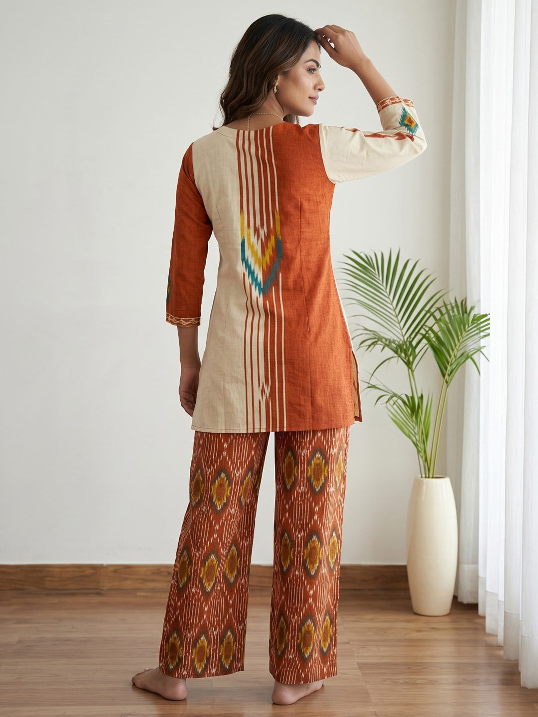 Printed Cotton Blend Kurta Set