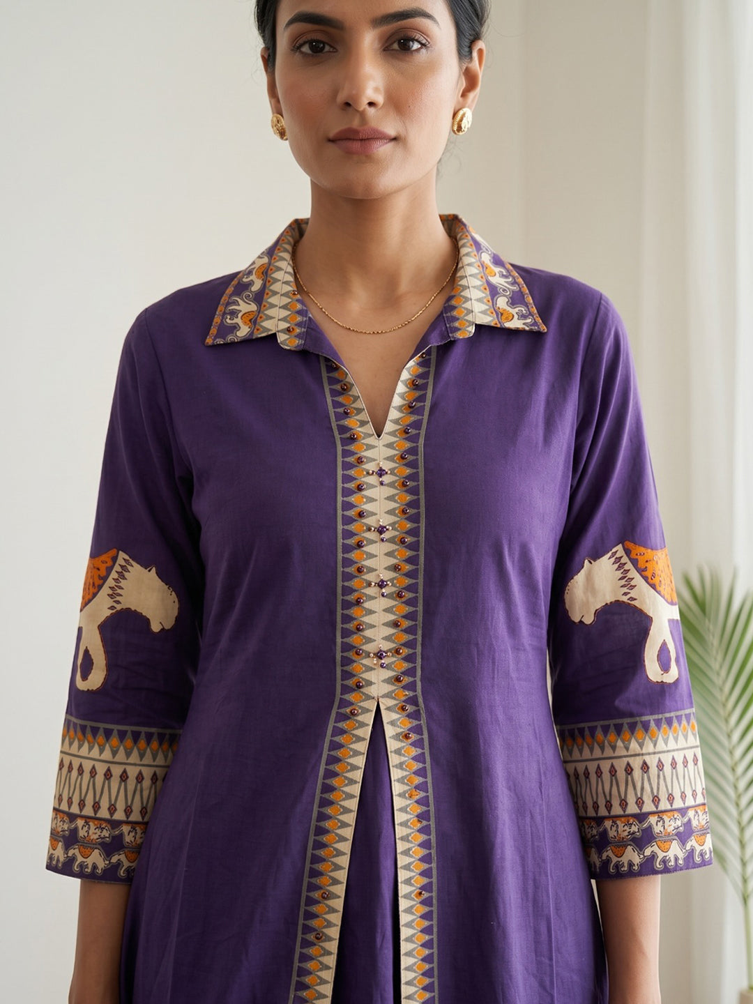 Printed Cotton Blend Kurta Set