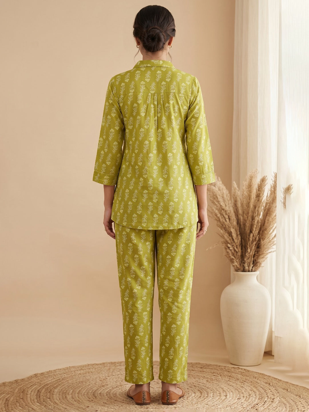 Printed Cotton Blend Kurta Set