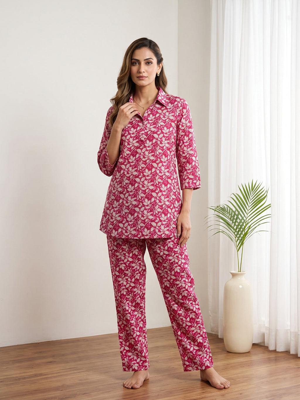 Printed Cotton Blend Kurta Set
