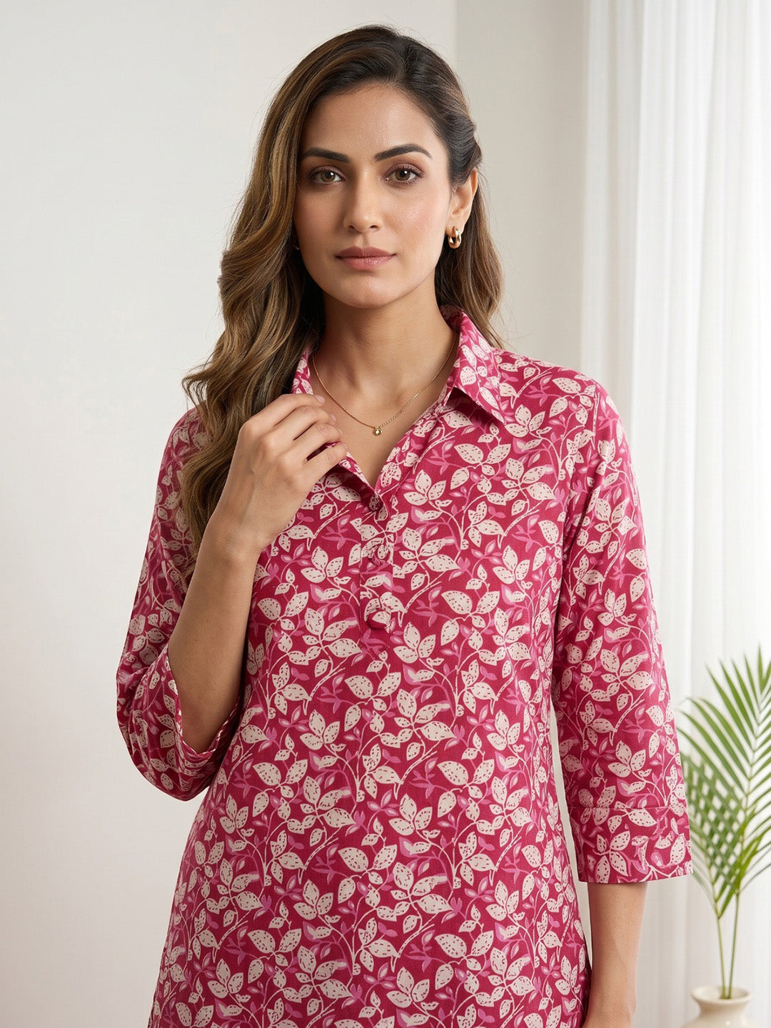 Printed Cotton Blend Kurta Set