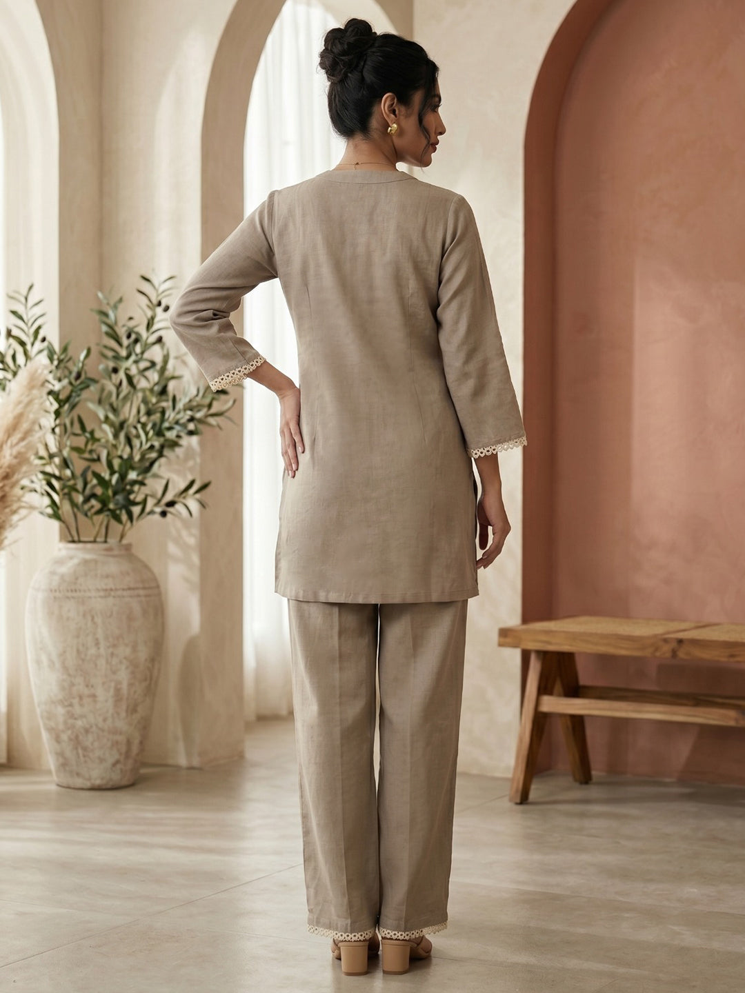 Printed Cotton Blend Kurta Set