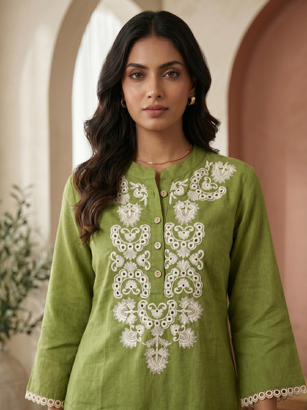 Printed Cotton Blend Kurta Set