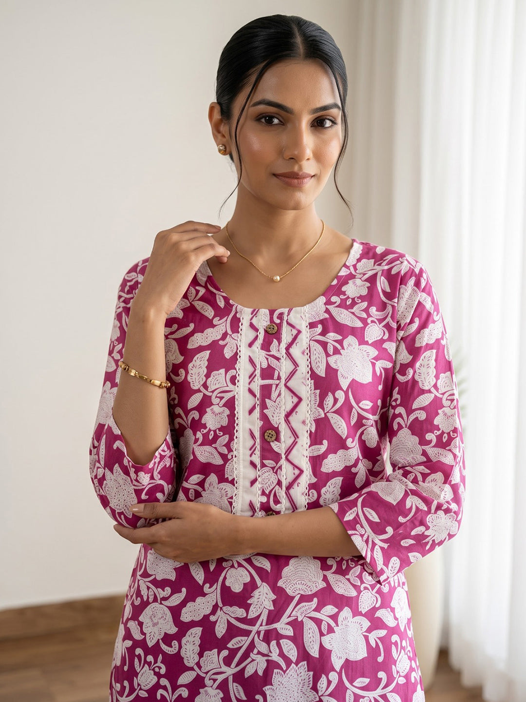 Rani Printed Cotton Blend Kurta Set