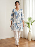 Printed Cotton Blend Kurta Set