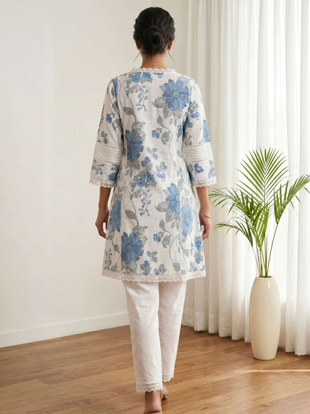 Printed Cotton Blend Kurta Set