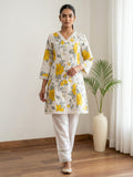 Printed Cotton Blend Kurta Set