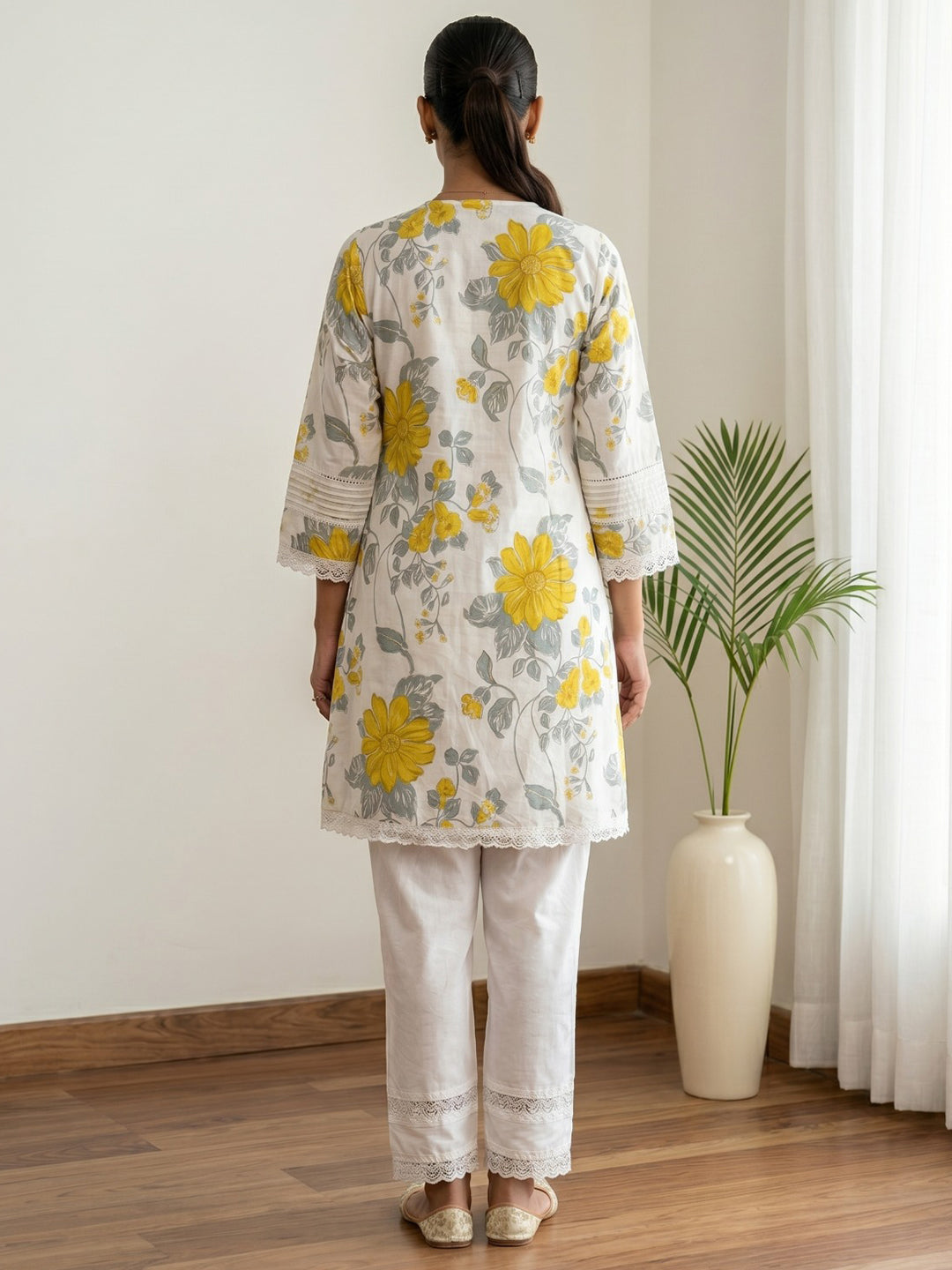 Printed Cotton Blend Kurta Set