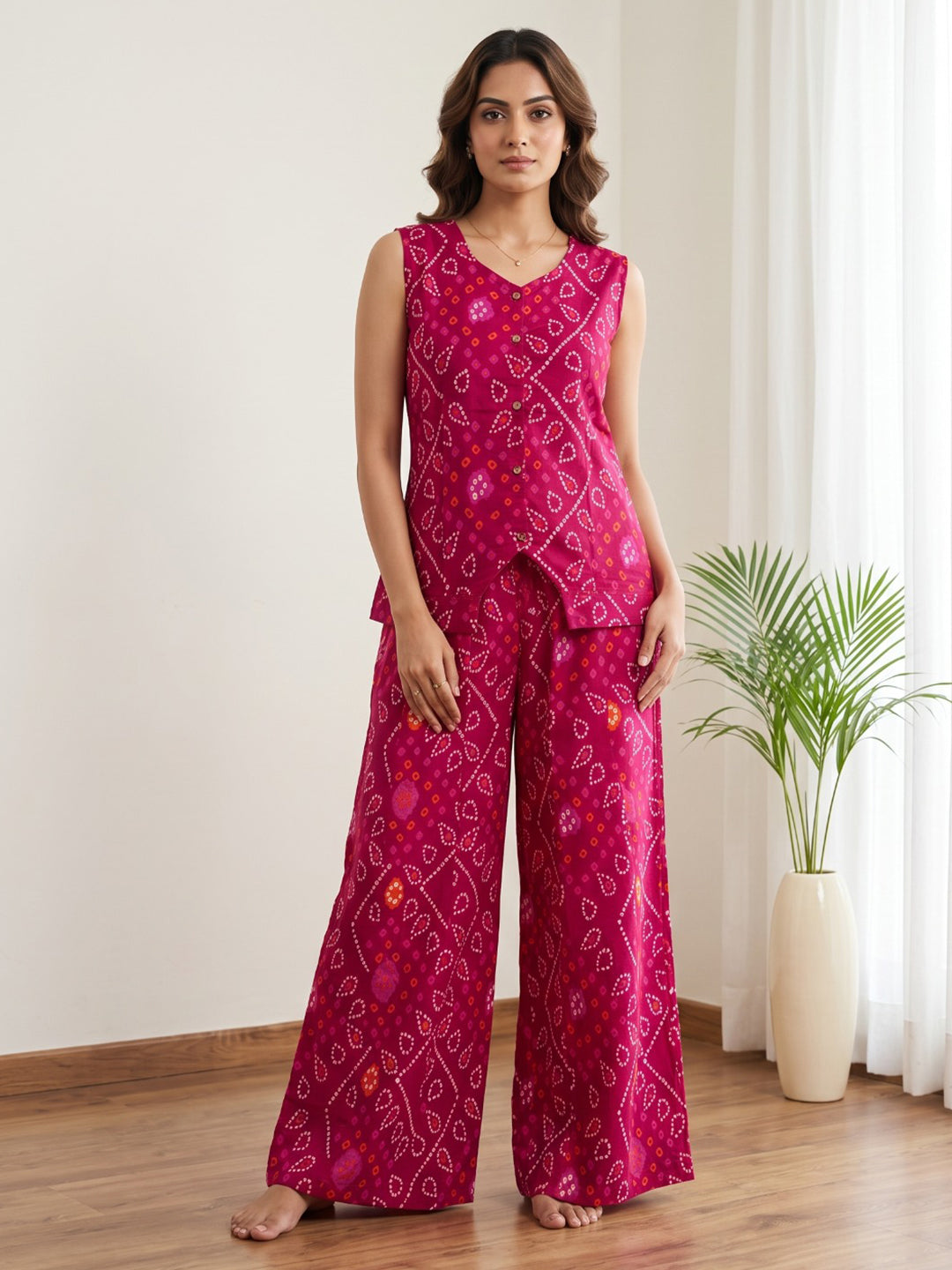 Printed Cotton Blend Kurta Set