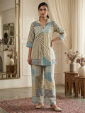Printed Cotton Blend Kurta Set