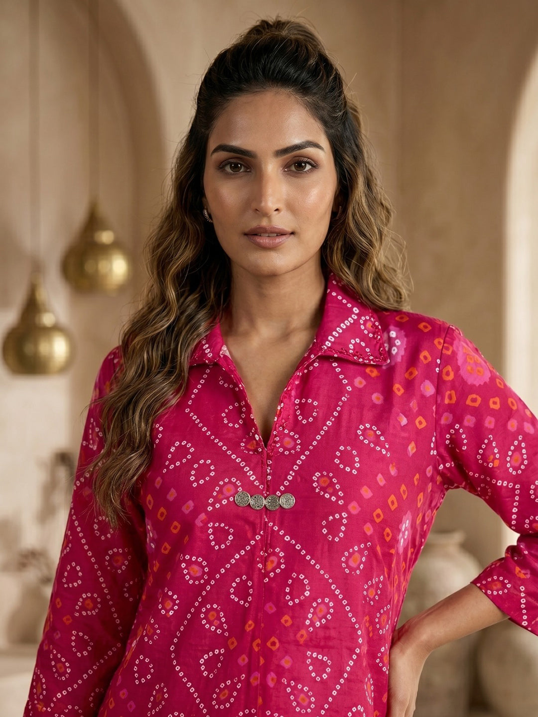 Printed Cotton Blend Kurta Set