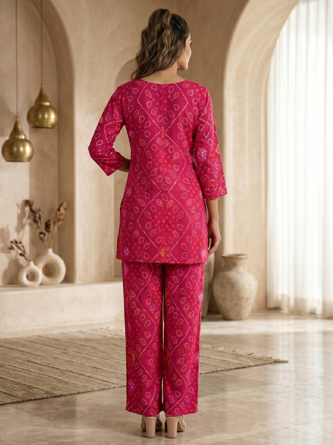 Printed Cotton Blend Kurta Set