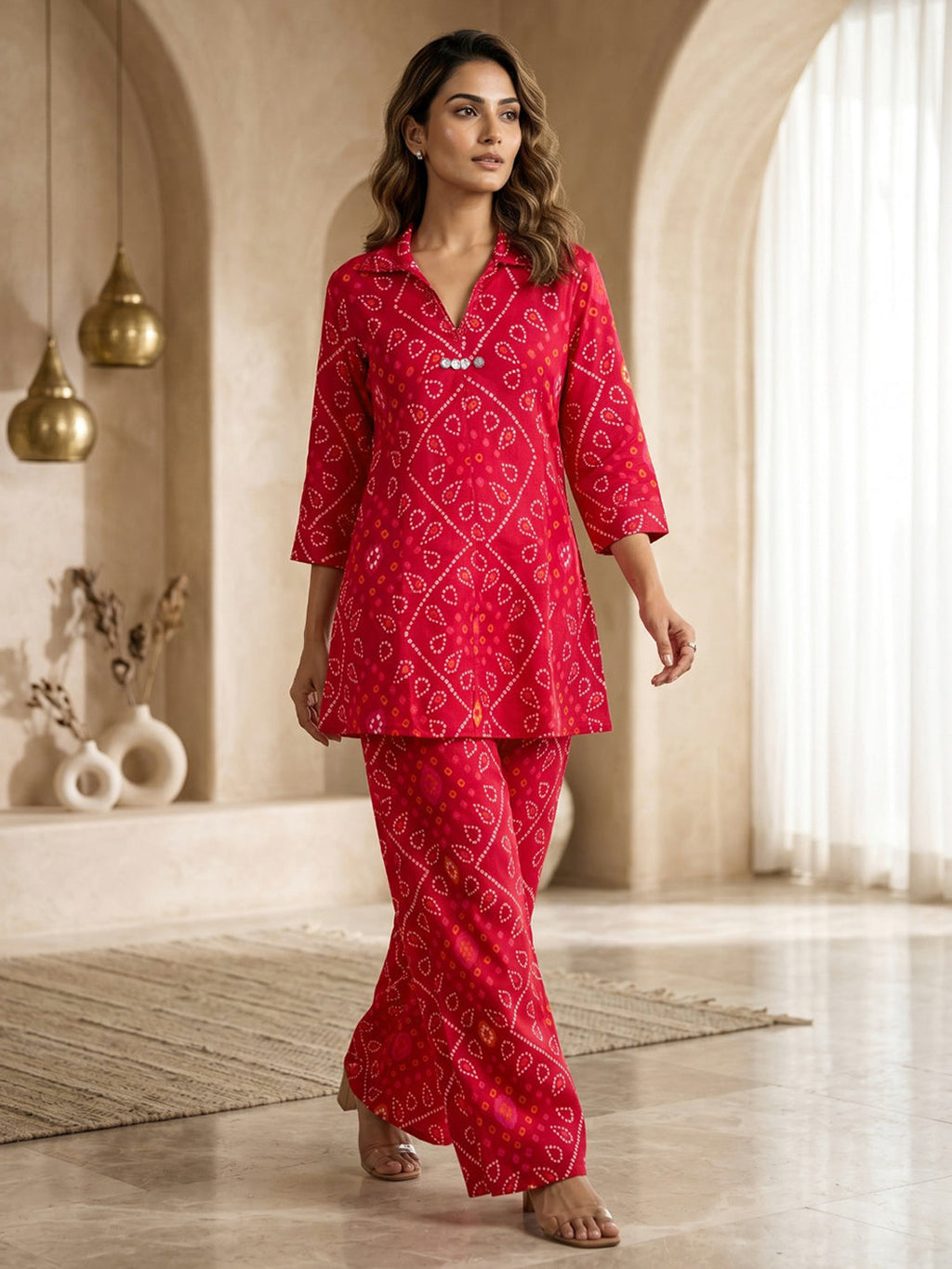 Printed Cotton Blend Kurta Set