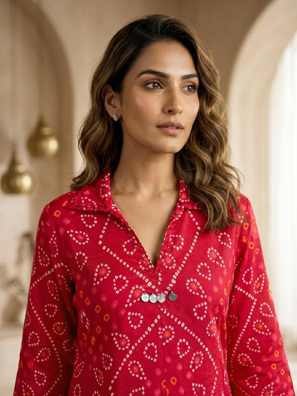 Printed Cotton Blend Kurta Set