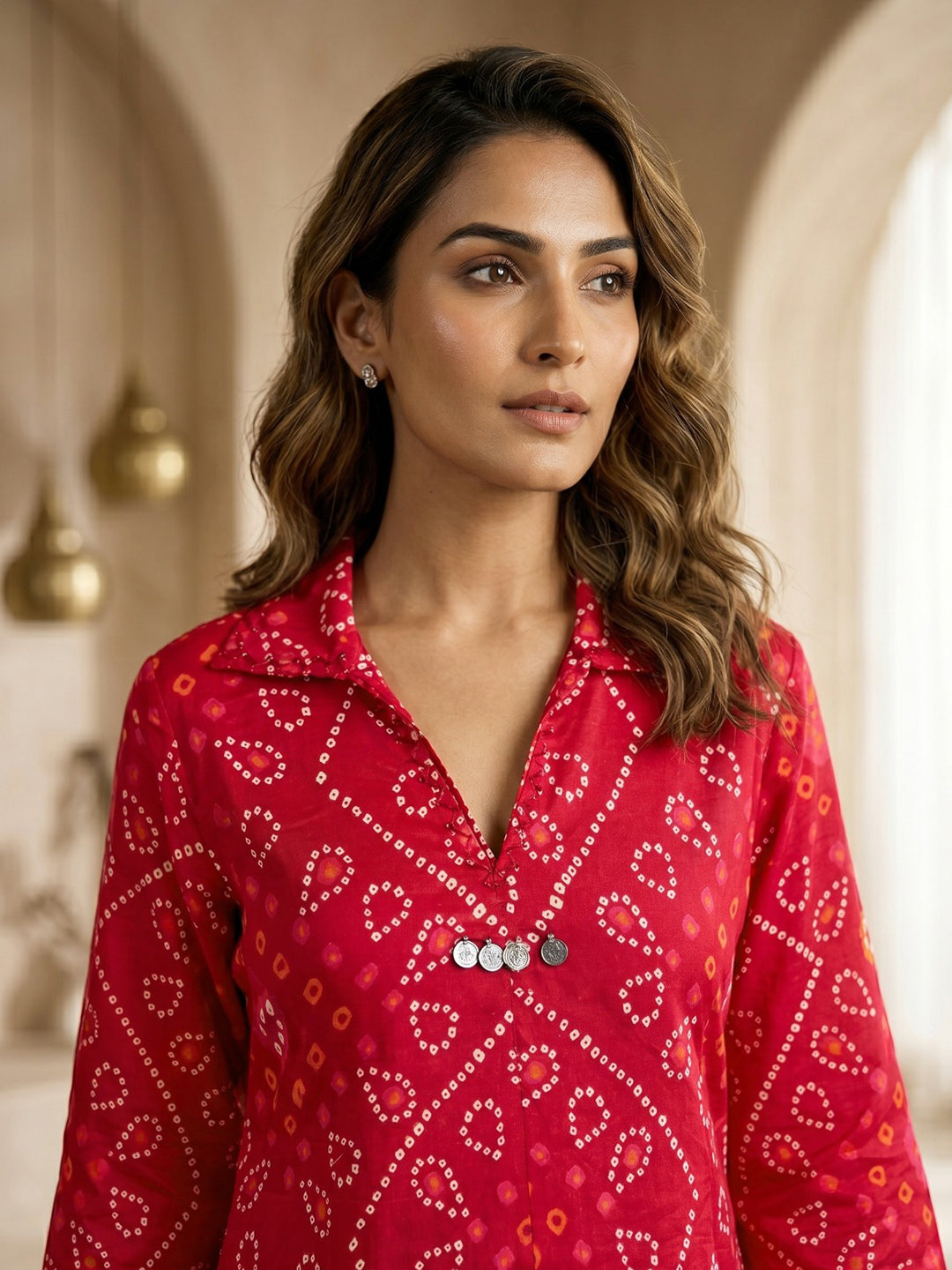 Printed Cotton Blend Kurta Set