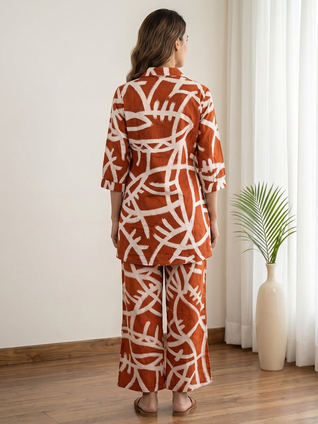 Printed Cotton Blend Kurta Set