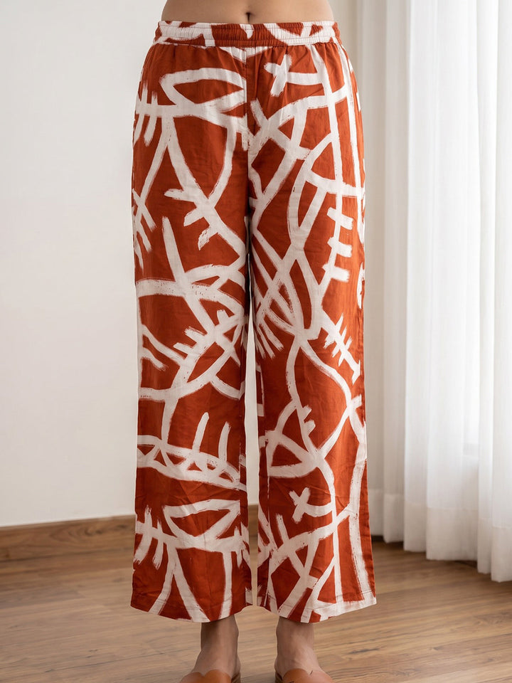 Printed Cotton Blend Kurta Set