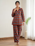 Printed Cotton Blend Kurta Set