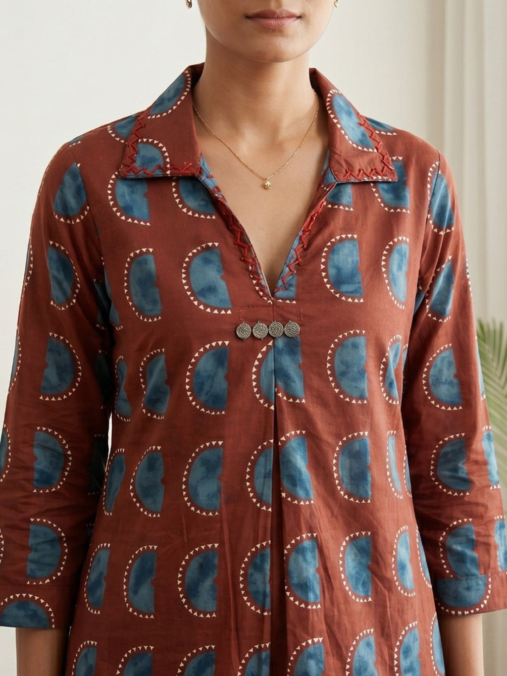 Printed Cotton Blend Kurta Set