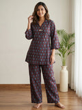 Printed Cotton Blend Kurta Set